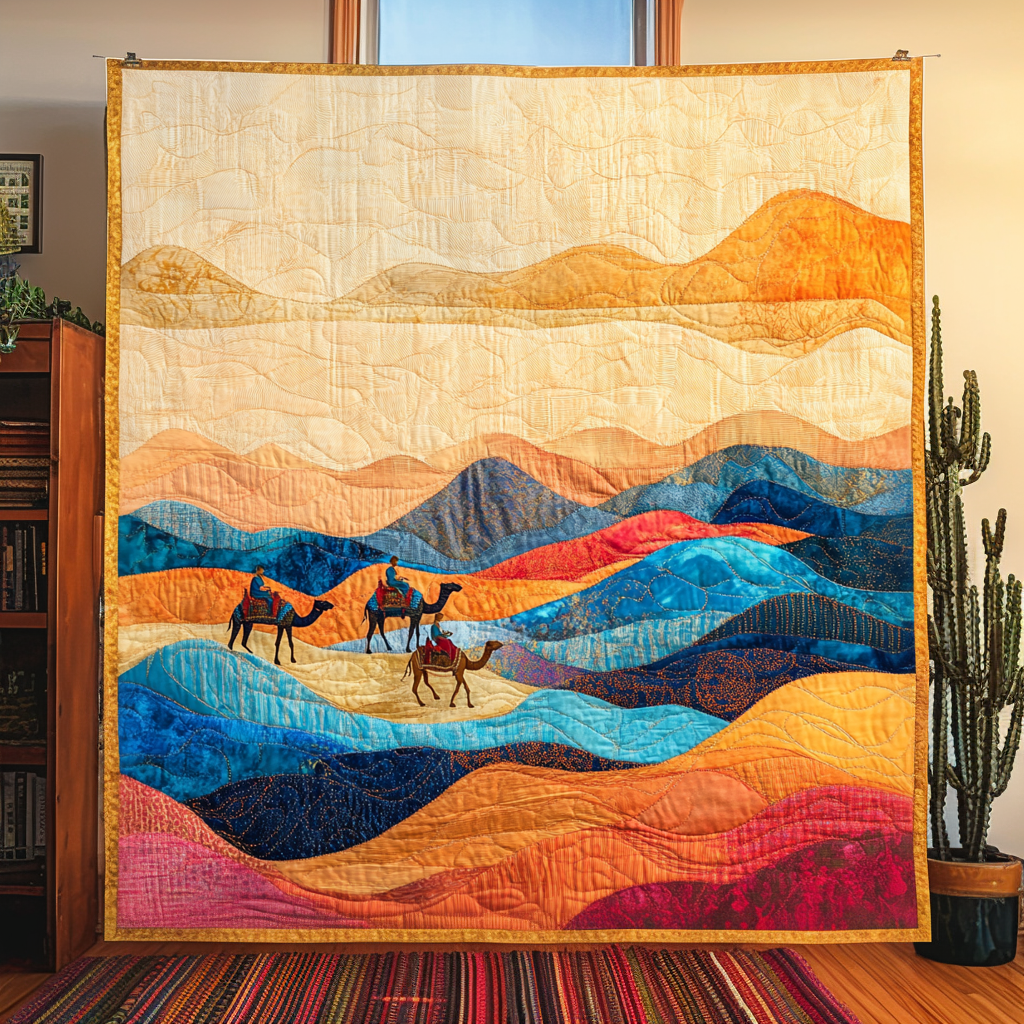 Trails of Dunes Quilted Blanket Cute Colorful Blanket Christmas Gifts For Your Girlfriend Trails of Dunes Quilted Blanket Cute Colorful Blanket Christmas Gifts For Your Girlfriend