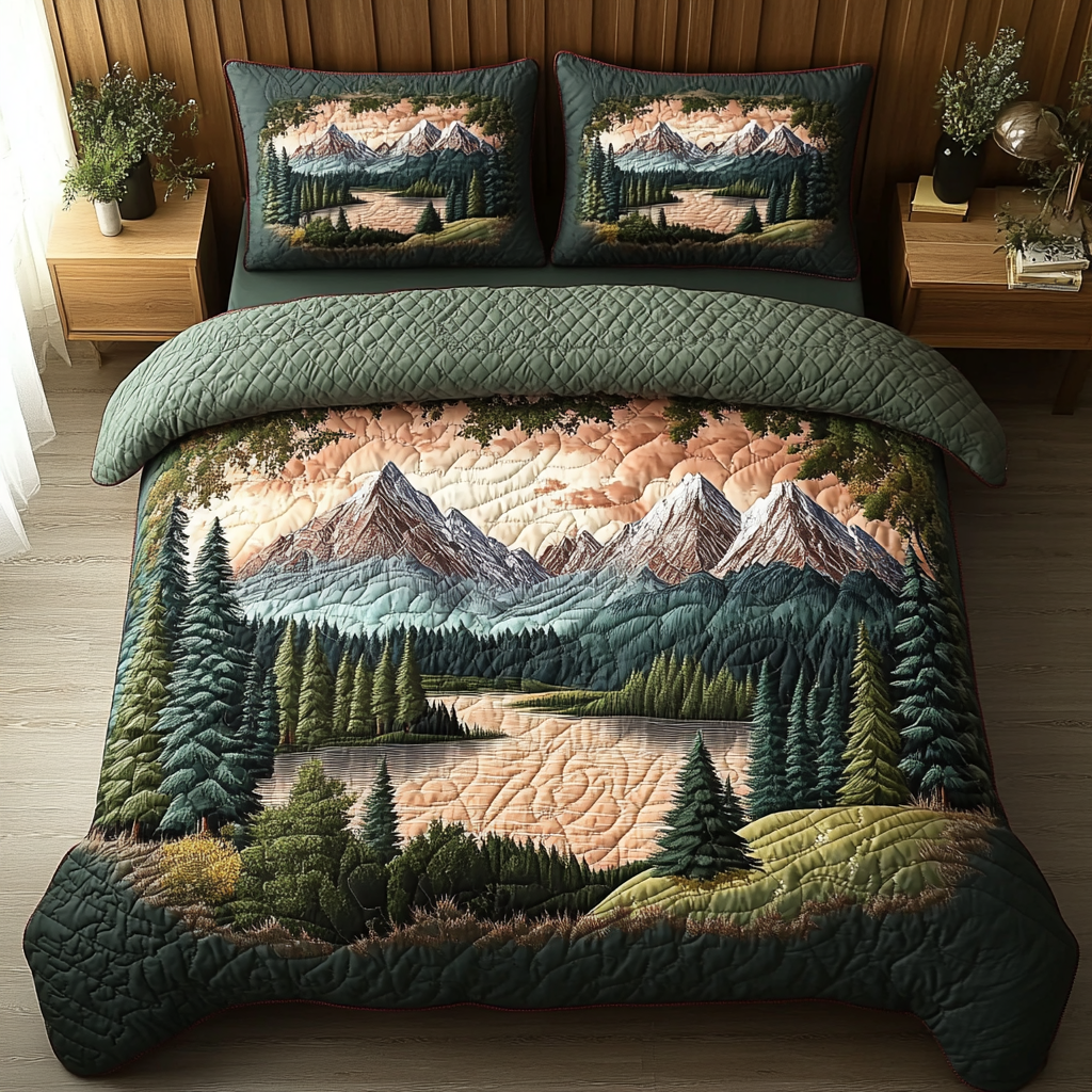 Tranquil Forest Quilted Bedding Set Duvet Cover Bed Sheet Set Christmas Gift Ideas For Wife 2025 Tranquil Forest Quilted Bedding Set Duvet Cover Bed Sheet Set Christmas Gift Ideas For Wife 2025
