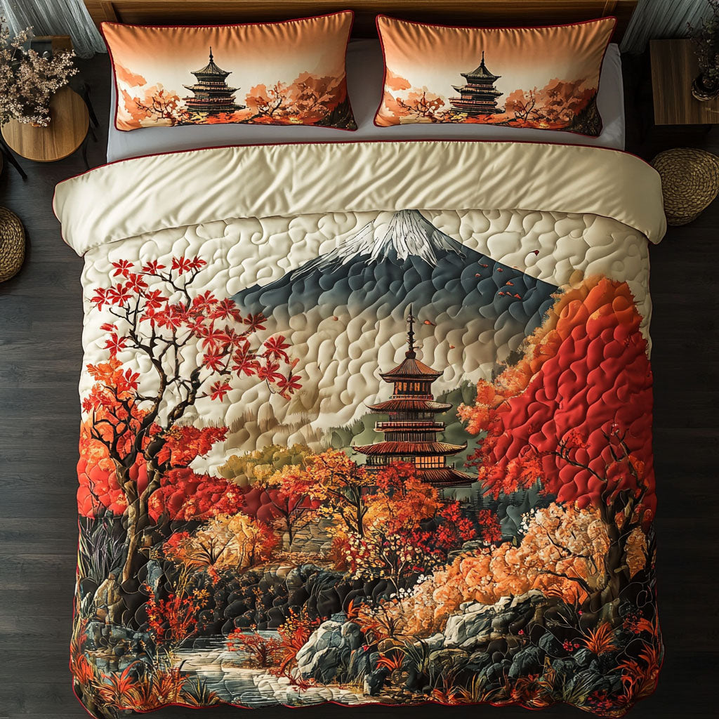 Tranquil Pagoda View Quilted Bedding Set Duvet Cover Bedspreads Fuji Mountain Japanese Gifts Tranquil Pagoda View Quilted Bedding Set Duvet Cover Bedspreads Fuji Mountain Japanese Gifts
