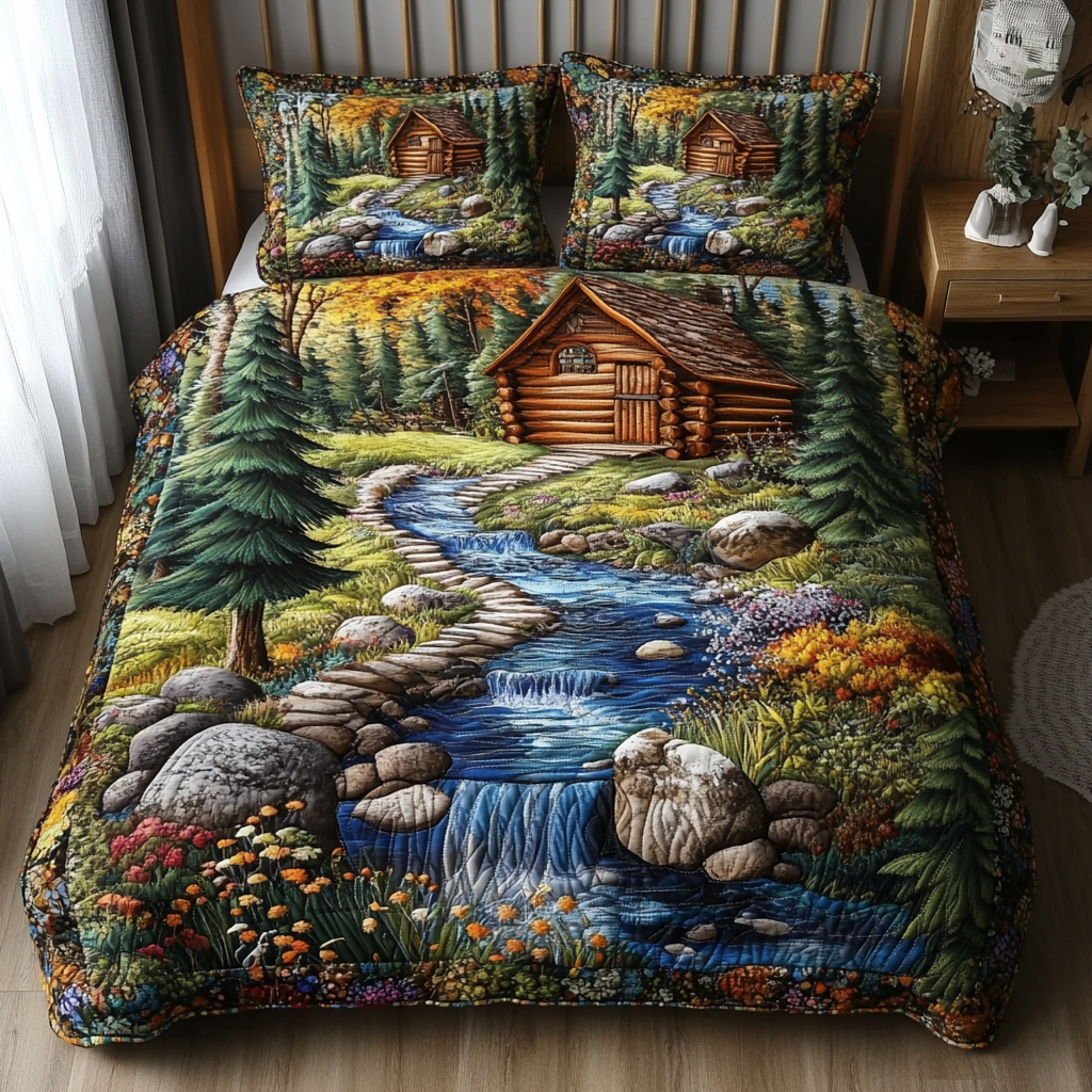 Tranquil Pines Quilted Bedding Set Duvet Cover Bed Sheet Set Male Gifts For Secret Santa Tranquil Pines Quilted Bedding Set Duvet Cover Bed Sheet Set Male Gifts For Secret Santa