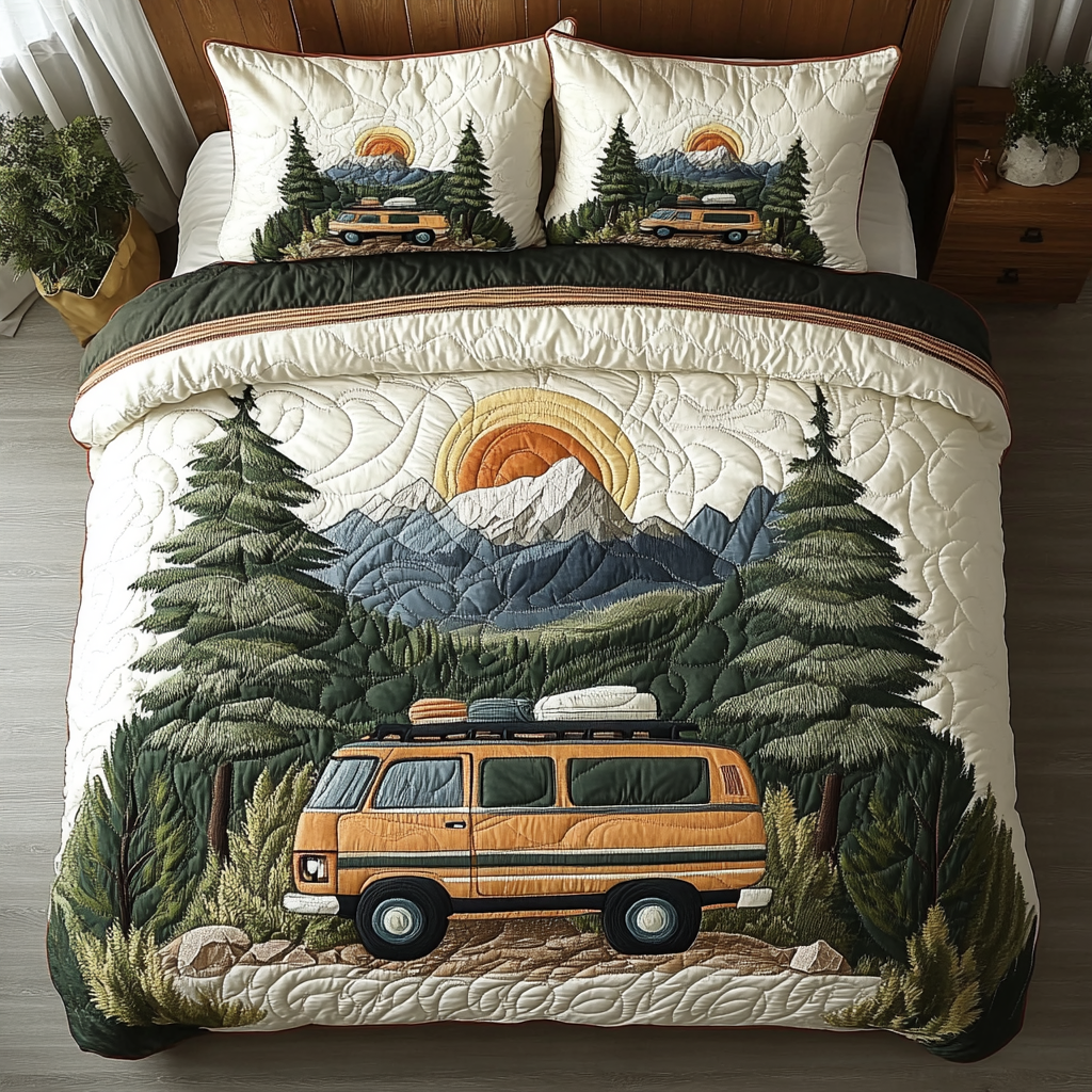 Travel Wheels Quilted Bedding Set Duvet Cover Bedspread Great Camping Gifts Travel Wheels Quilted Bedding Set Duvet Cover Bedspread Great Camping Gifts