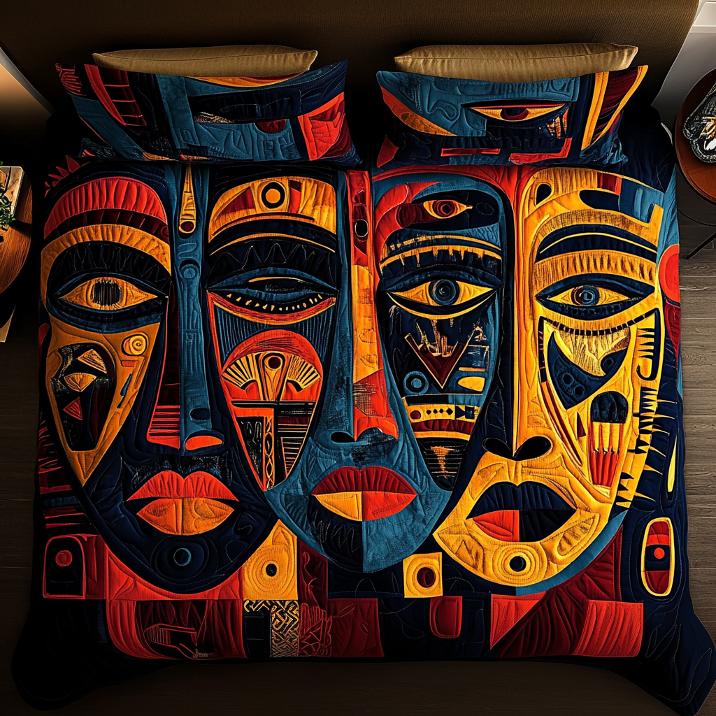 Tribal Dream Quilted Bedding Set Duvet Cover Bedspreads Native American Gifts For Him Tribal Dream Quilted Bedding Set Duvet Cover Bedspreads Native American Gifts For Him