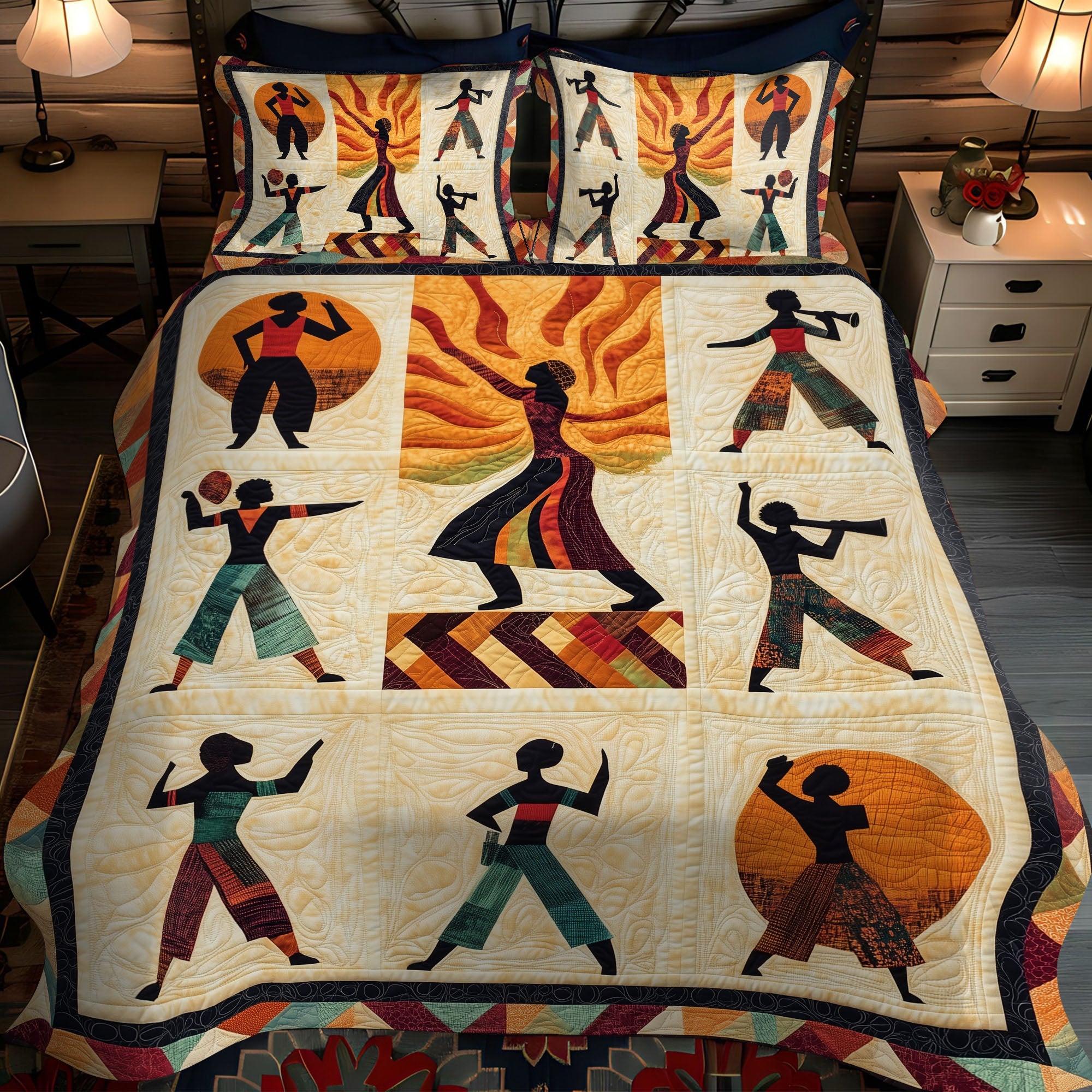 Tribal Spirit Quilted Bedding Set Duvet Cover Merch Native American Mom Gifts