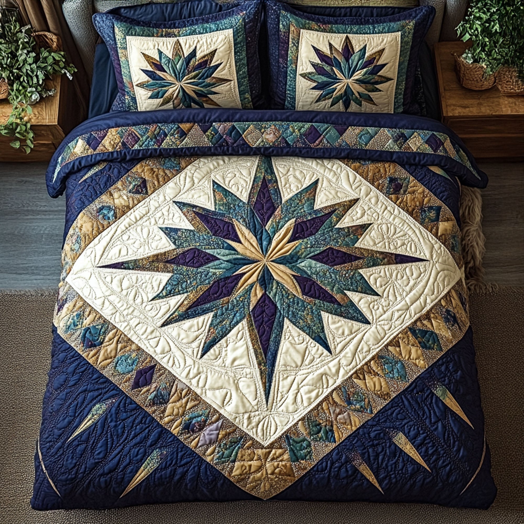 Tribal Star Radiance Quilted Bedding Set Duvet Cover Bedspreads Xmas Presents For Wife Tribal Star Radiance Quilted Bedding Set Duvet Cover Bedspreads Xmas Presents For Wife