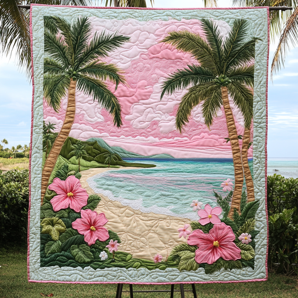 Tropic Kiss Quilted Blanket Sofa Throw Blanket Gift Ideas For Beach Lovers Tropic Kiss Quilted Blanket Sofa Throw Blanket Gift Ideas For Beach Lovers