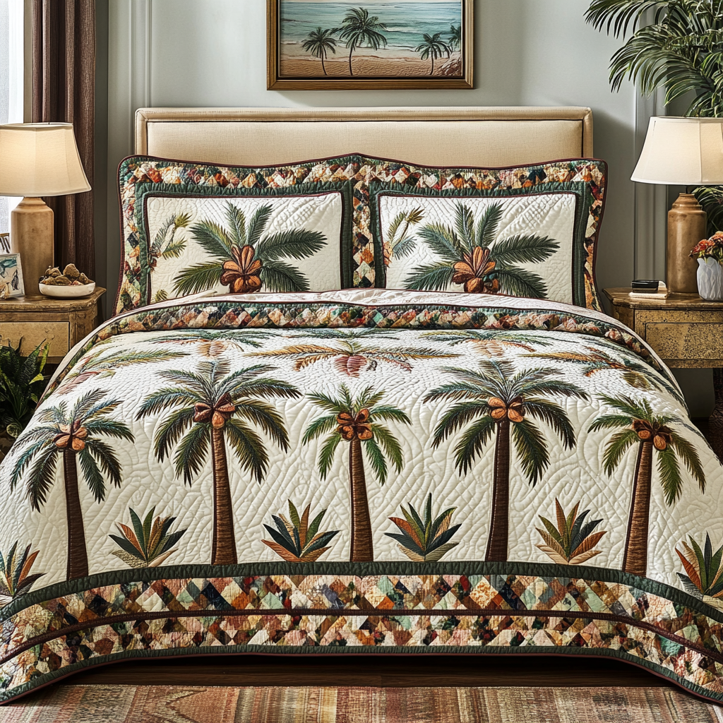 Tropic Touch Quilted Bedding Set Duvet Cover Bed Sheet Set Beach Vacation Gift Ideas Tropic Touch Quilted Bedding Set Duvet Cover Bed Sheet Set Beach Vacation Gift Ideas
