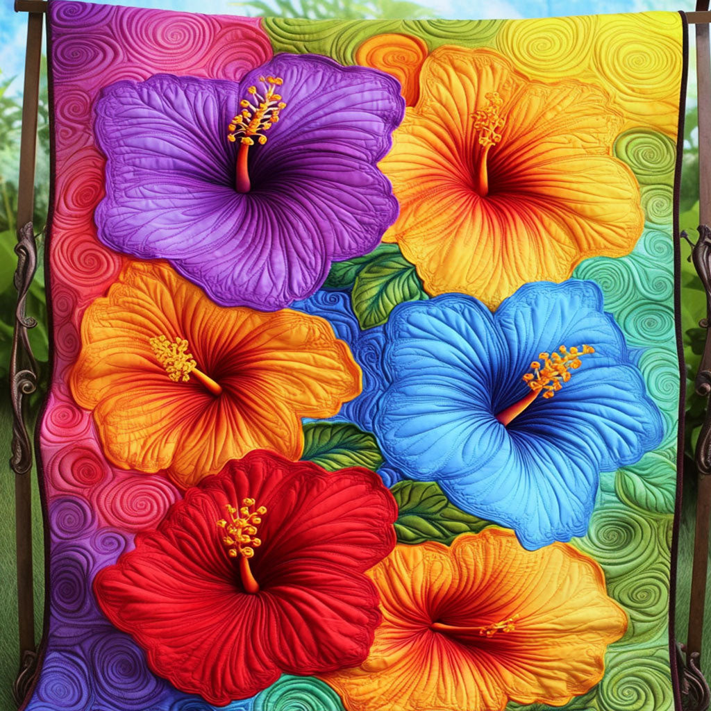 Tropical Bloom Magic Quilted Blanket Cute Throw Blanket Best Christmas Gifts For Dad Tropical Bloom Magic Quilted Blanket Cute Throw Blanket Best Christmas Gifts For Dad