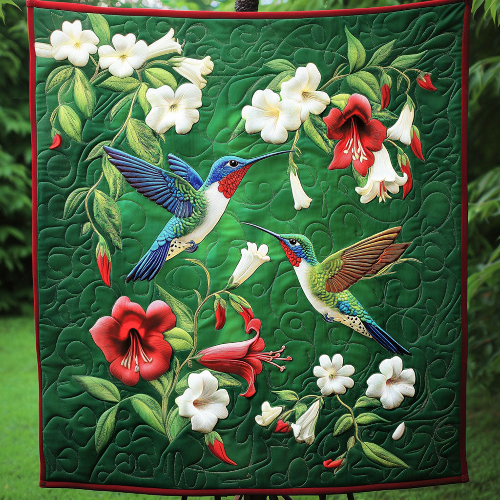 Tropical Hummingbirds Quilted Blanket Cute Throw Blanket Flamingo Gifts For Men Women Tropical Hummingbirds Quilted Blanket Cute Throw Blanket Flamingo Gifts For Men Women