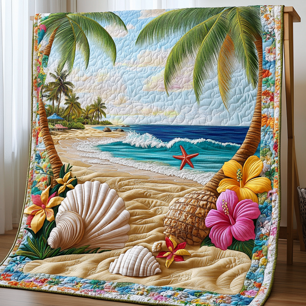 Tropical Starfish Quilted Blanket Cute Colorful Blanket Gifts For An Ocean Lover Tropical Starfish Quilted Blanket Cute Colorful Blanket Gifts For An Ocean Lover