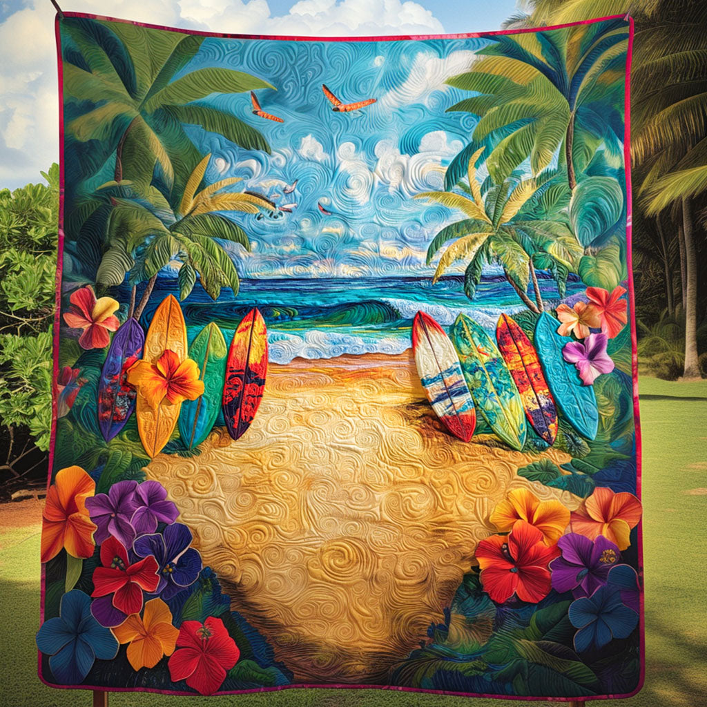 Tropical Vibes Quilted Blanket Sofa Throw Blanket Gifts For People Who Love The Beach Tropical Vibes Quilted Blanket Sofa Throw Blanket Gifts For People Who Love The Beach