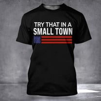 Try That In A Small Town Hat Gun Supporters Vintage American Flag Hats Men Try That In A Small Town Hat Gun Supporters Vintage American Flag Hats Men