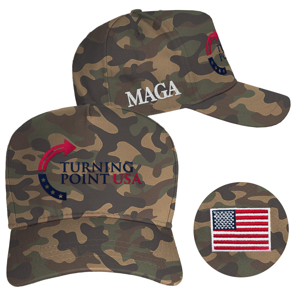Turning Point USA Hat Charlie Kirk Hat Camo Embroidered MAGA Merchandise Patriotic Gifts Turning Point USA Hat Charlie Kirk Hat Camo Embroidered MAGA Merchandise Patriotic Gifts