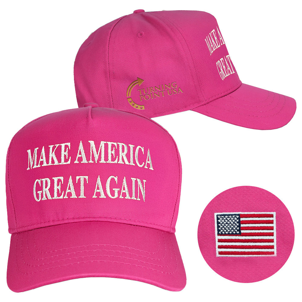 Turning Point USA Hat Charlie Kirk Hat Embroidered Make America Great Again Pink MAGA Hat Turning Point USA Hat Charlie Kirk Hat Embroidered Make America Great Again Pink MAGA Hat