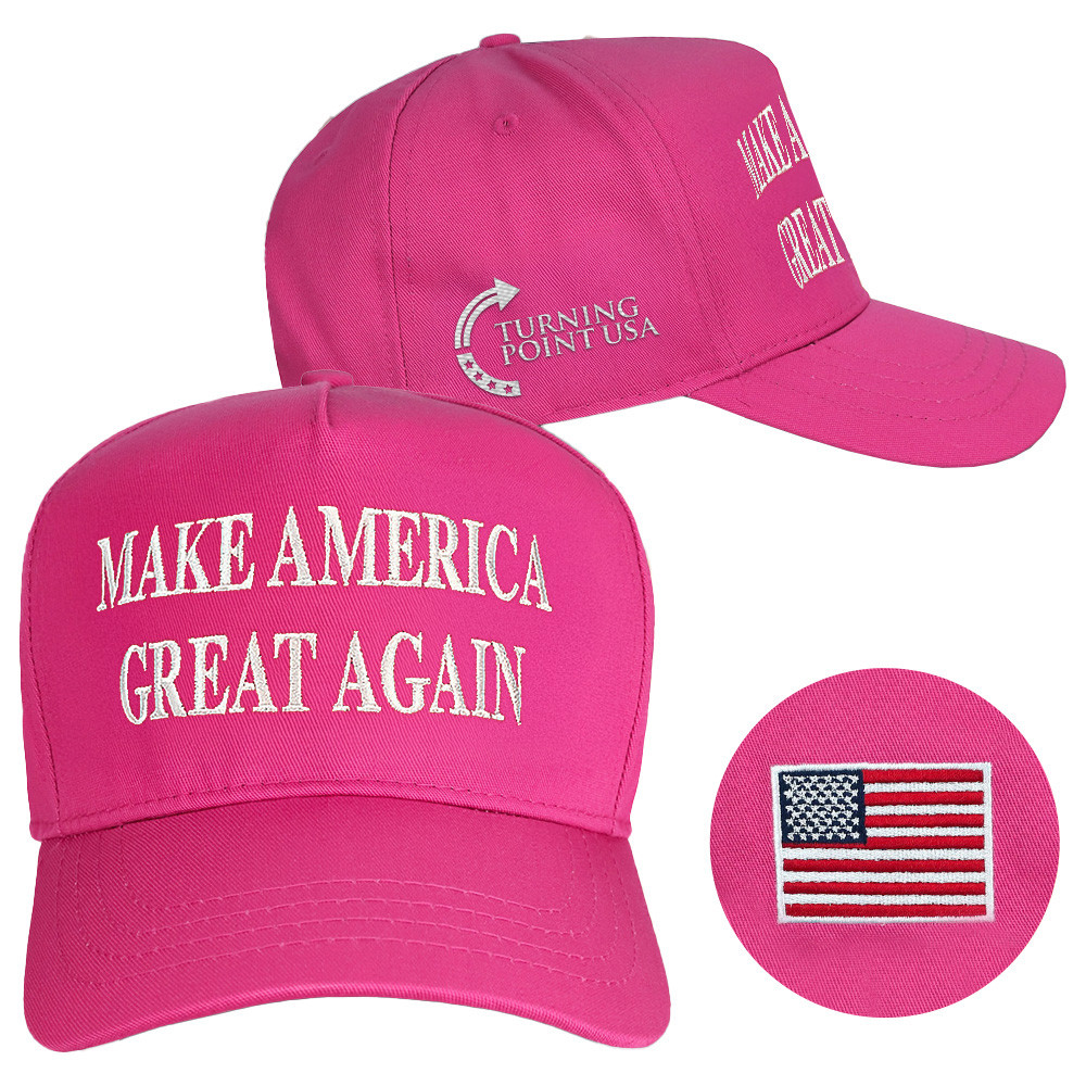 Turning Point USA Hat Charlie Kirk Hat Make America Great Again Pink MAGA Hat Embroidered Turning Point USA Hat Charlie Kirk Hat Make America Great Again Pink MAGA Hat Embroidered