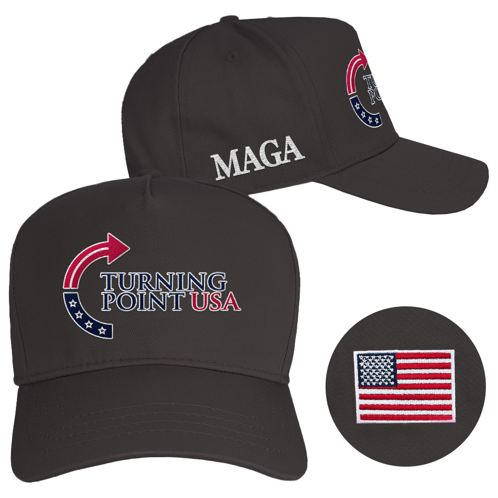 Turning Point USA Hat Embroidered Charlie Kirk Hat Make America Great Again Hat Black Gift Turning Point USA Hat Embroidered Charlie Kirk Hat Make America Great Again Hat Black Gift