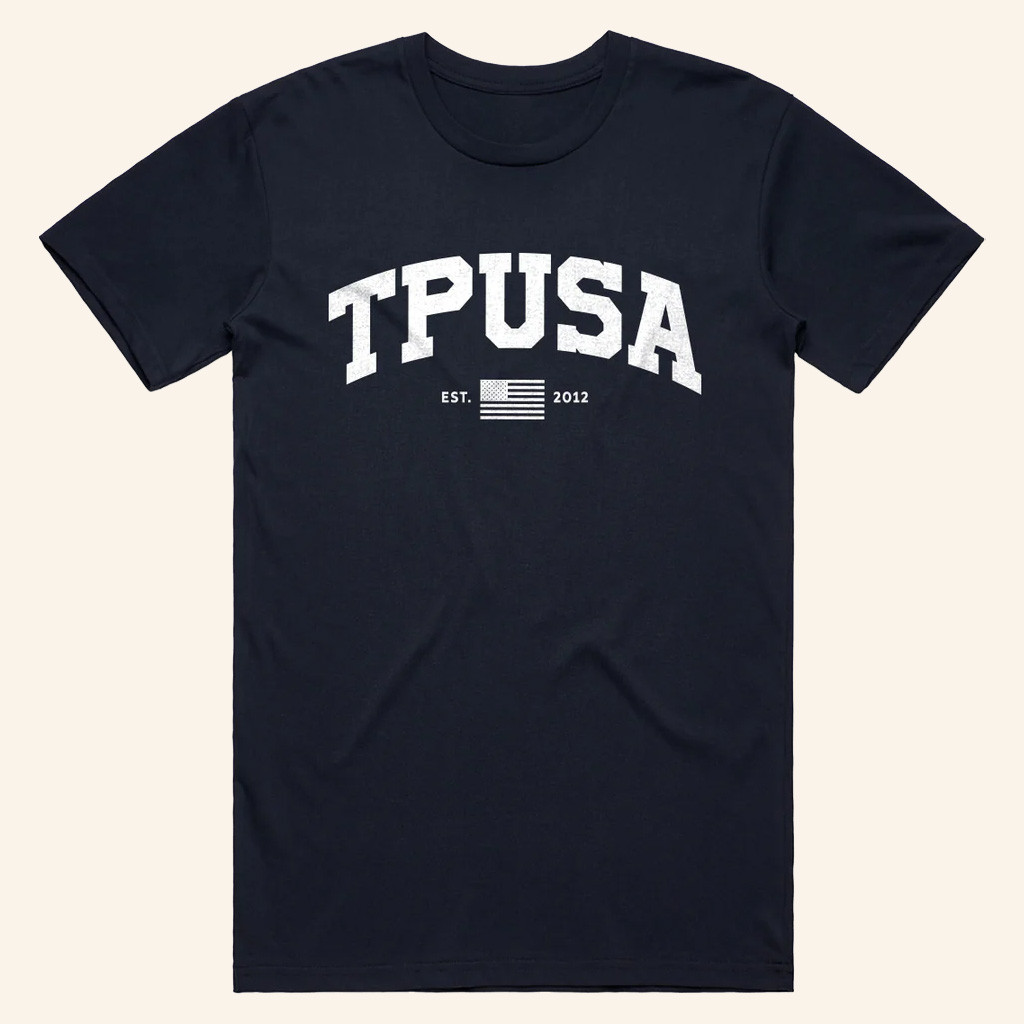 Turning Point USA Shirt Charlie Kirk Merch TPUSA Collegiate T-Shirt TPUSA Merch Gifts For Dad Turning Point USA Shirt Charlie Kirk Merch TPUSA Collegiate T-Shirt TPUSA Merch Gifts For Dad