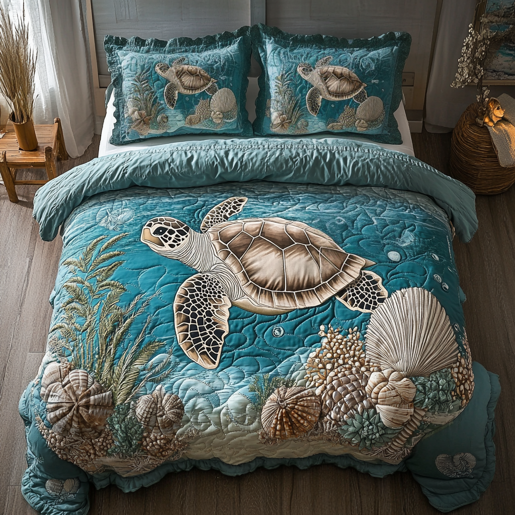 Turtle Delight Quilted Bedding Set Duvet Cover Bedspread Turtle Lover Christmas Present Ideas For Mom Turtle Delight Quilted Bedding Set Duvet Cover Bedspread Turtle Lover Christmas Present Ideas For Mom