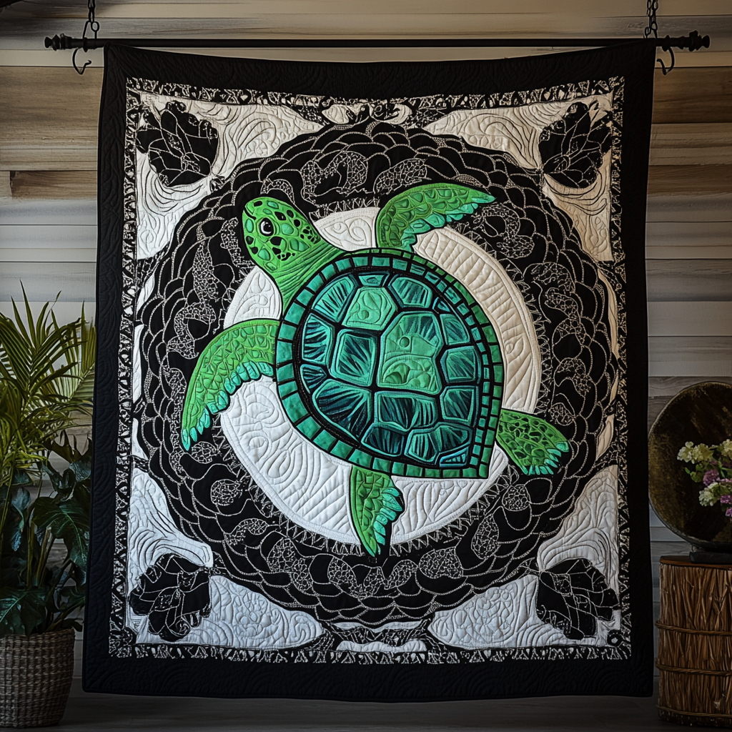 Turtle Island Quilted Blanket Cute Colorful Blanket Sea Gifts For Turtle Lovers Turtle Island Quilted Blanket Cute Colorful Blanket Sea Gifts For Turtle Lovers
