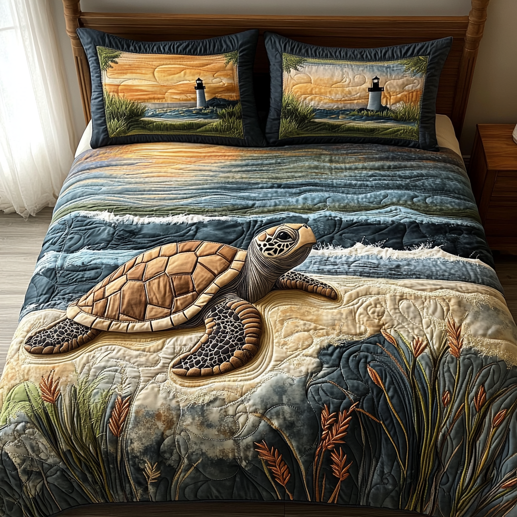 Turtle Journey Quilted Bedding Set Duvet Cover Bed Sheet Set Turtle Gifts For Grandparents Turtle Journey Quilted Bedding Set Duvet Cover Bed Sheet Set Turtle Gifts For Grandparents