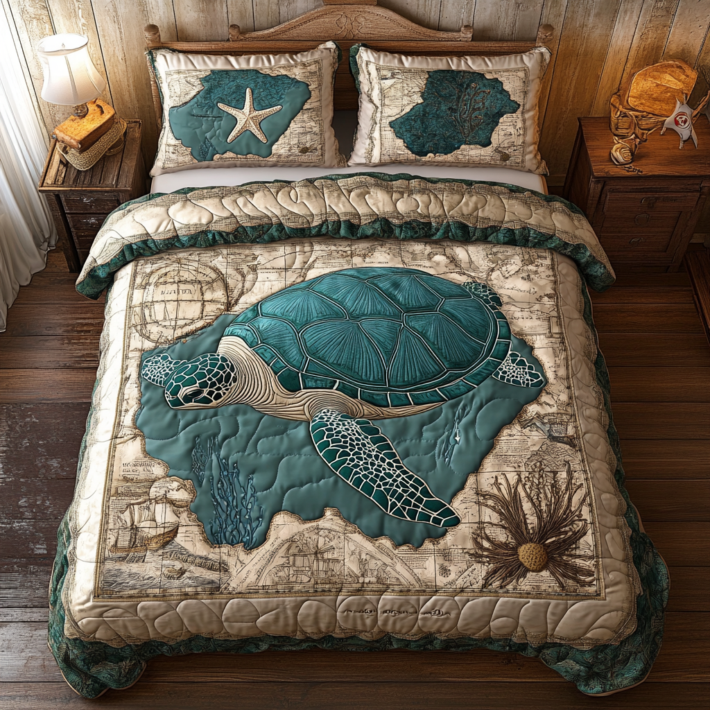 Turtle Spirit Quilted Bedding Set Duvet Cover Bedspread Christmas Gifts For Turtle Lovers Turtle Spirit Quilted Bedding Set Duvet Cover Bedspread Christmas Gifts For Turtle Lovers