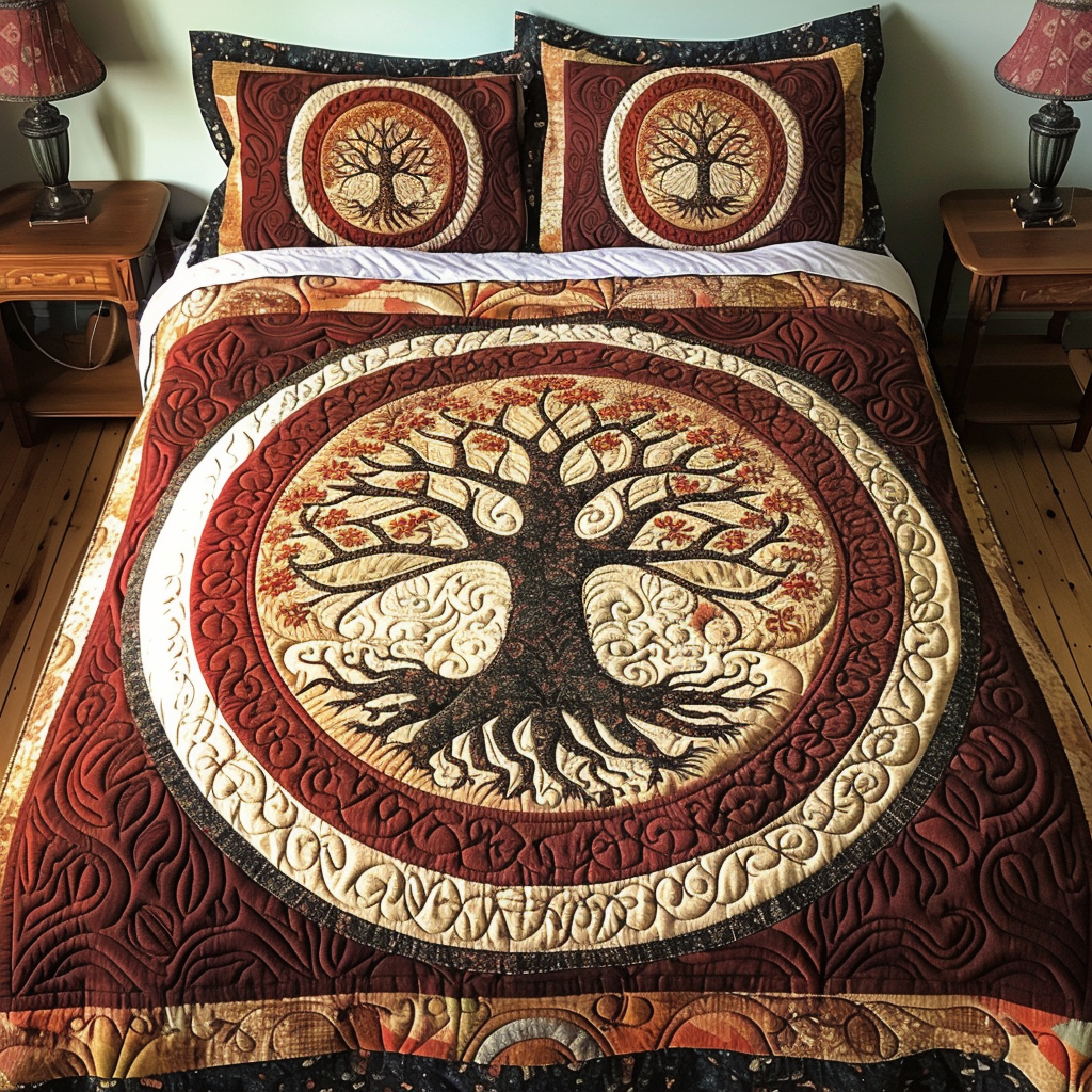 Twilight Grove Quilted Bedding Set Duvet Cover Bedspreads Tree Of Life Gift Items Twilight Grove Quilted Bedding Set Duvet Cover Bedspreads Tree Of Life Gift Items