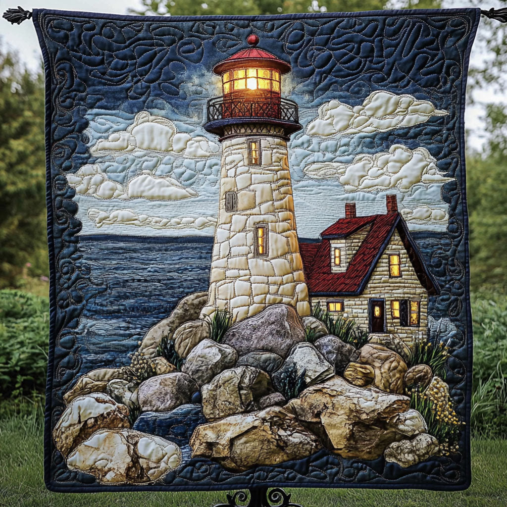 Twilight Watchtower Quilted Blanket Cute Colorful Blanket Ocean Lighthouse Gifts For Men Twilight Watchtower Quilted Blanket Cute Colorful Blanket Ocean Lighthouse Gifts For Men