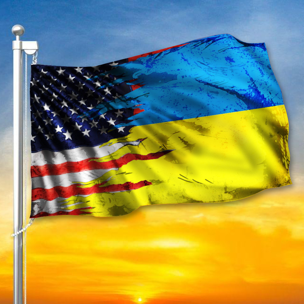 Ukraine And America Flag Patriotic Honor American Ukrainian Flag For Sale Ukraine And America Flag Patriotic Honor American Ukrainian Flag For Sale