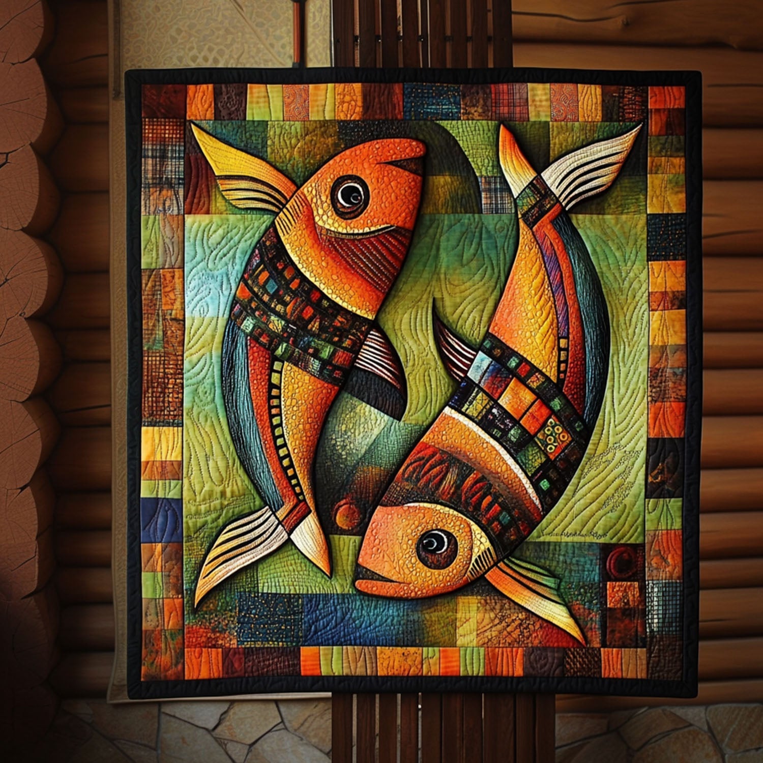 Underwater Rhythm Quilted Blanket Cute Throw Blanket Fishing Presents For Dad Underwater Rhythm Quilted Blanket Cute Throw Blanket Fishing Presents For Dad