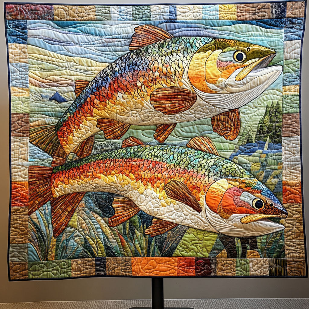 Underwater Tapestry Quilted Blanket Cute Throw Blanket Fishing Gifts For Him Underwater Tapestry Quilted Blanket Cute Throw Blanket Fishing Gifts For Him