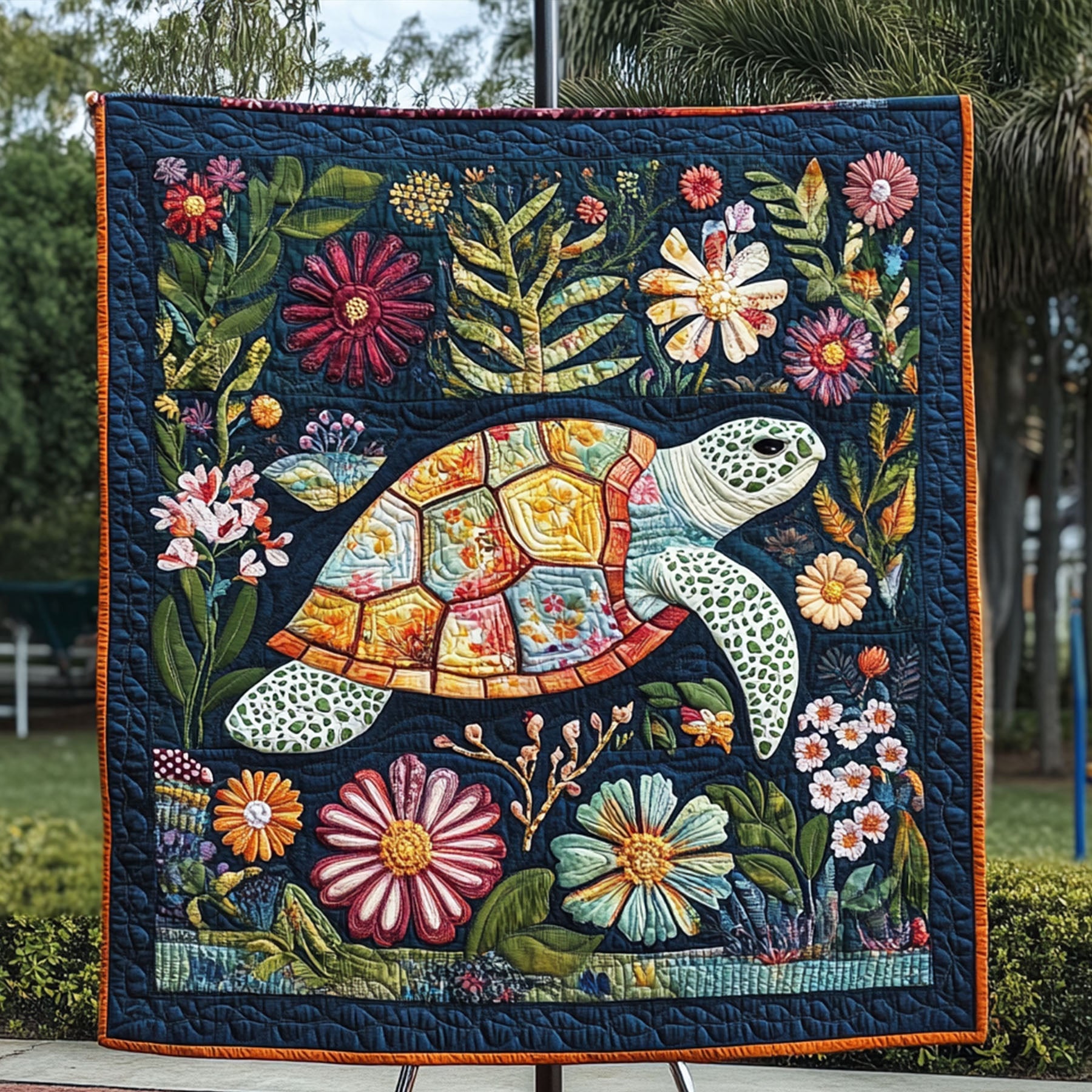 Underwater Whimsy Quilted Blanket Cute Colorful Blanket Cute Turtle Themed Gifts Underwater Whimsy Quilted Blanket Cute Colorful Blanket Cute Turtle Themed Gifts