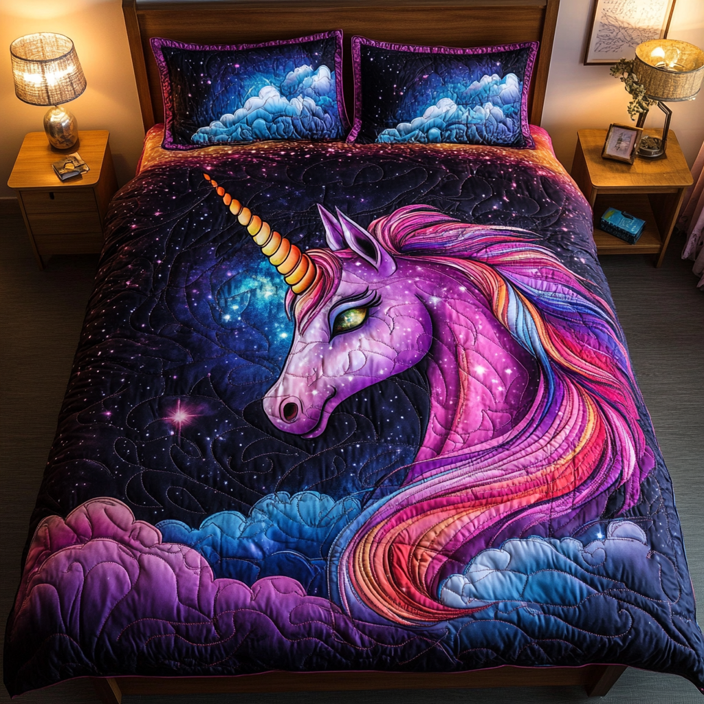 Unicorn Magic Quilted Bedding Set Duvet Cover Bed Sheet Set Unicorn Presents For Adults Unicorn Magic Quilted Bedding Set Duvet Cover Bed Sheet Set Unicorn Presents For Adults