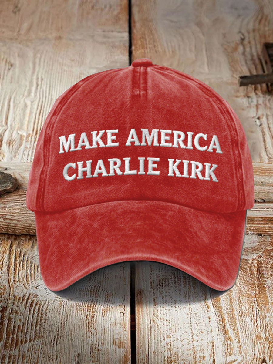 Unisex Resort Make American Charlie Kirk Print Hat Unisex Resort Make American Charlie Kirk Print Hat