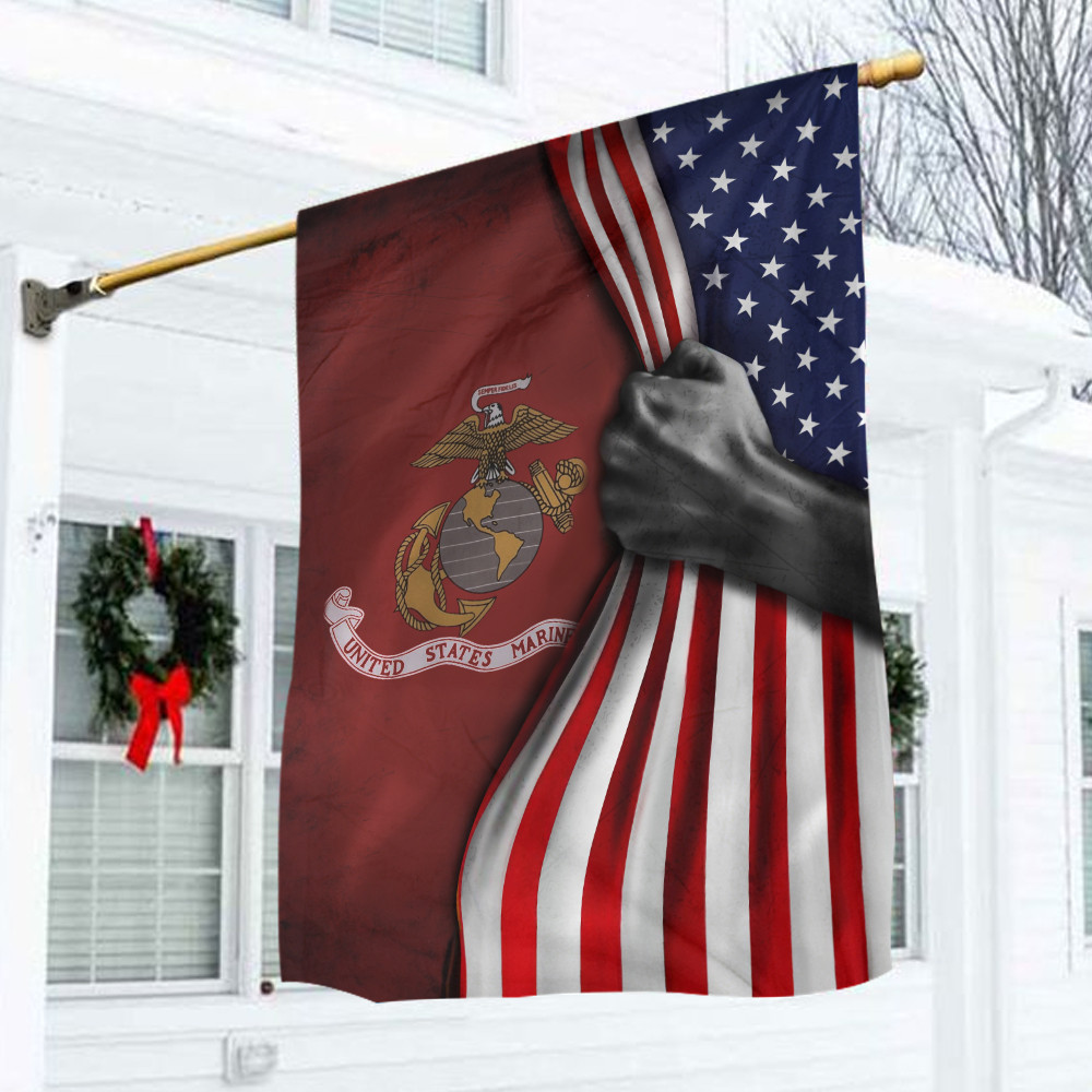 United States Marine Corps Flag Inside American Flag Patriotic Decorations USMC Gift United States Marine Corps Flag Inside American Flag Patriotic Decorations USMC Gift