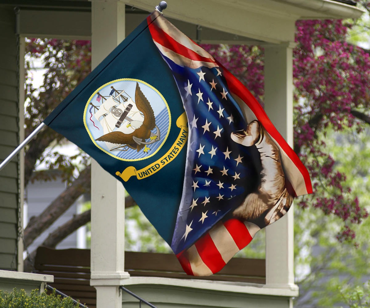United States Navy Flag Inside American Flag Proud USN Patriotic Decorations For Outside United States Navy Flag Inside American Flag Proud USN Patriotic Decorations For Outside