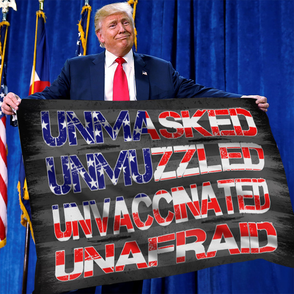 Unmasked Unmuzzled Unaccented Unafraid Flag Funny American Flag Indoor Outdoor Unmasked Unmuzzled Unaccented Unafraid Flag Funny American Flag Indoor Outdoor