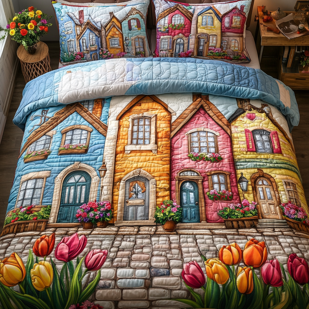 Urban Horizon Quilted Bedding Set Duvet Cover Bedspreads Grandchildren Gifts For Christmas Urban Horizon Quilted Bedding Set Duvet Cover Bedspreads Grandchildren Gifts For Christmas