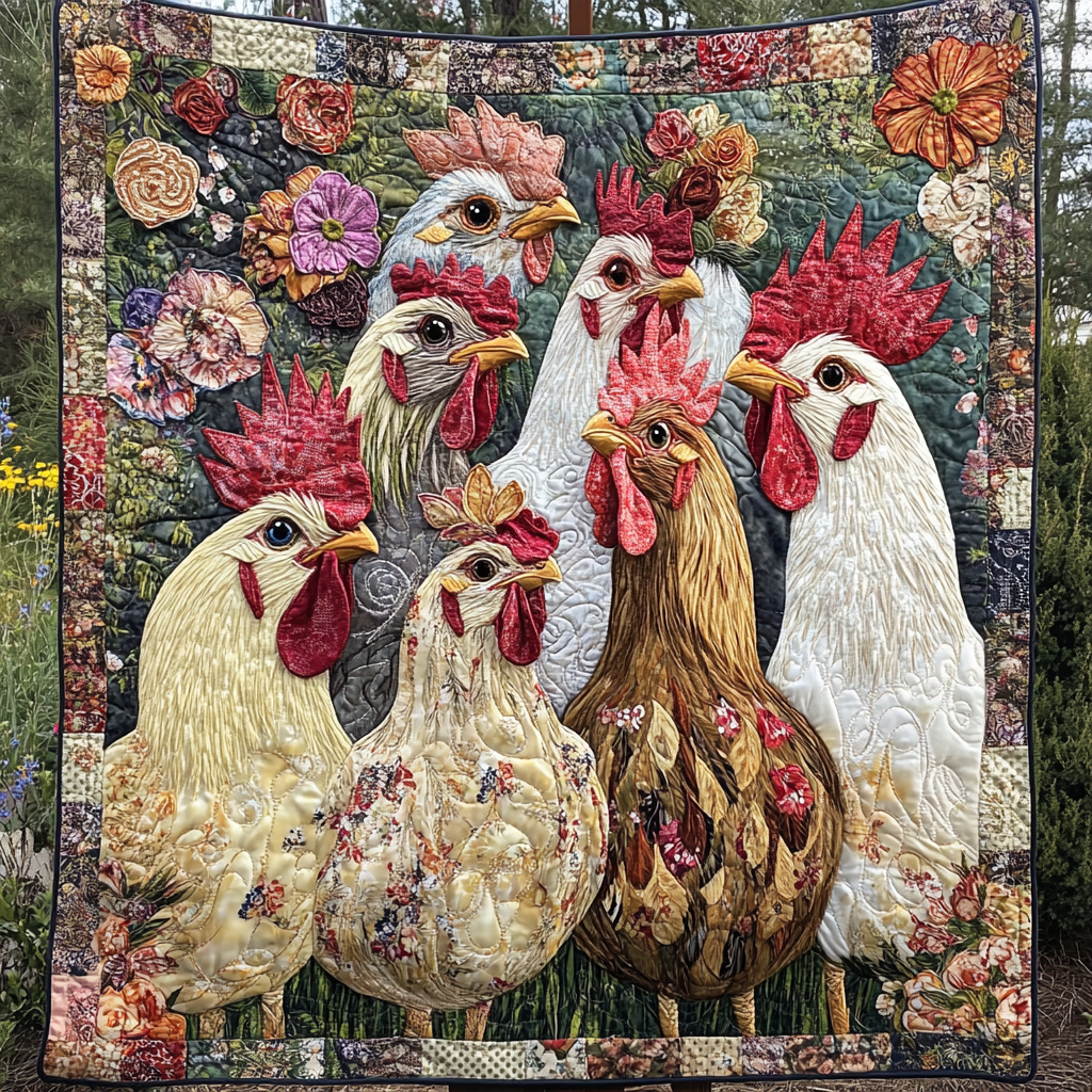Urban Roosters Quilted Blanket Nice Throw Blanket Chicken Gifts For Chicken Lovers Urban Roosters Quilted Blanket Nice Throw Blanket Chicken Gifts For Chicken Lovers
