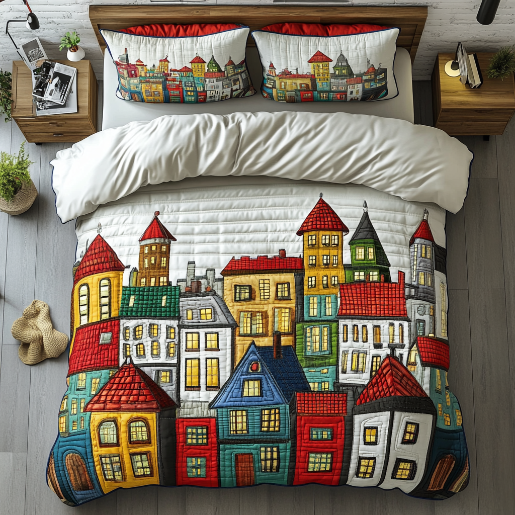 Urban View Quilted Bedding Set Duvet Cover Bedspreads Brother In Law Gifts For Christmas Urban View Quilted Bedding Set Duvet Cover Bedspreads Brother In Law Gifts For Christmas