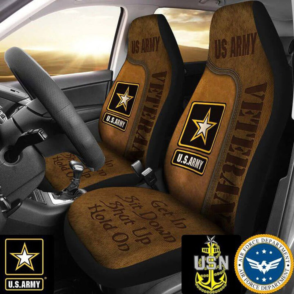 US Army Veteran Car Seat Covers Get In Sit Down Shut Up Hold On Auto Seat Covers US Army Veteran Car Seat Covers Get In Sit Down Shut Up Hold On Auto Seat Covers