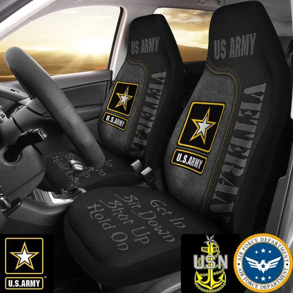 US Army Veteran Car Seat Covers Get In Sit Down Shut Up Hold On Seat Covers For Veterans US Army Veteran Car Seat Covers Get In Sit Down Shut Up Hold On Seat Covers For Veterans