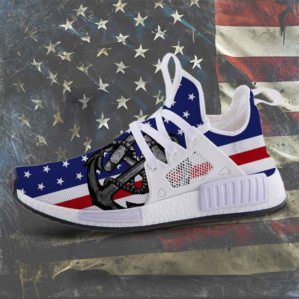 US Coast Guard USA Flag Shoes Proud USCG Military Sneakers Patriotic Merch Gifts For Veterans US Coast Guard USA Flag Shoes Proud USCG Military Sneakers Patriotic Merch Gifts For Veterans