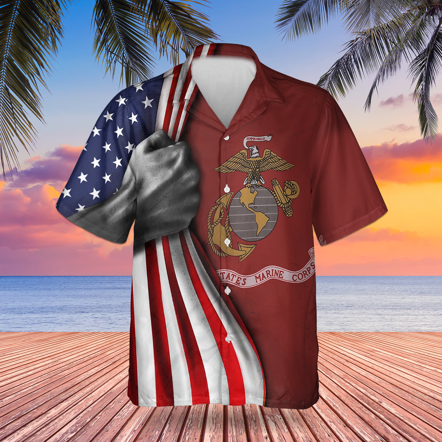 U.S Marine Corps Flag Inside American Flag Patriotic Welcome Holiday 4Th July Decor In-Outdoor U.S Marine Corps Flag Inside American Flag Patriotic Welcome Holiday 4Th July Decor In-Outdoor