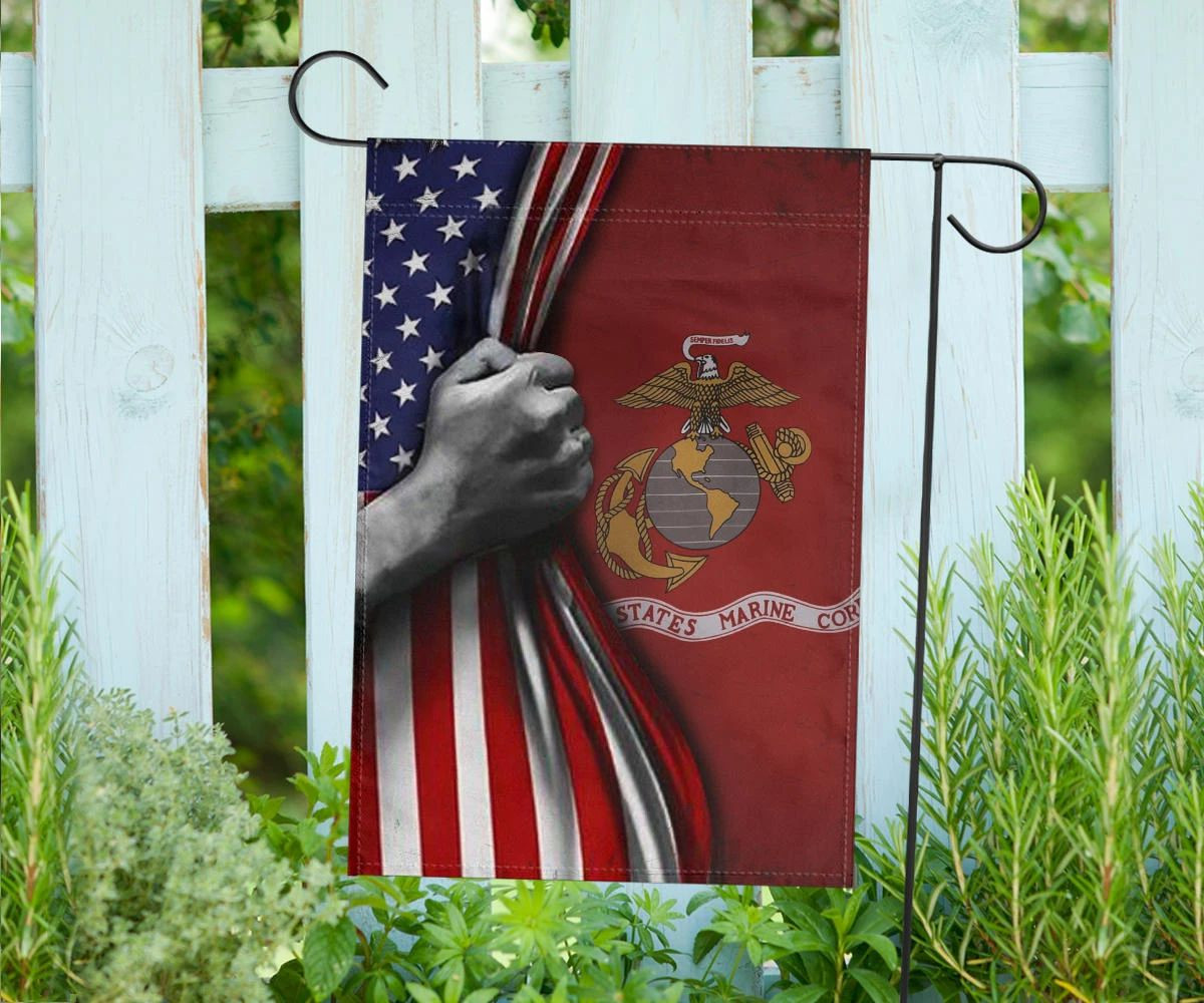 U.S Marine Corps Flag Inside American Flag Patriotic Welcome Holiday 4Th July Decor In-Outdoor U.S Marine Corps Flag Inside American Flag Patriotic Welcome Holiday 4Th July Decor In-Outdoor