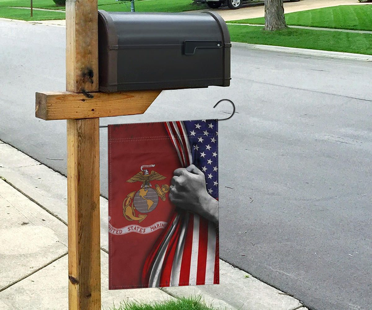 U.S Marine Corps Flag Inside American Flag Patriotic Welcome Holiday 4Th July Decor In-Outdoor U.S Marine Corps Flag Inside American Flag Patriotic Welcome Holiday 4Th July Decor In-Outdoor