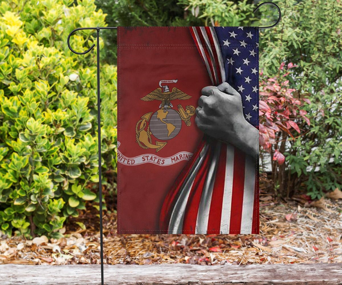 U.S Marine Corps Flag Inside American Flag Patriotic Welcome Holiday 4Th July Decor In-Outdoor U.S Marine Corps Flag Inside American Flag Patriotic Welcome Holiday 4Th July Decor In-Outdoor