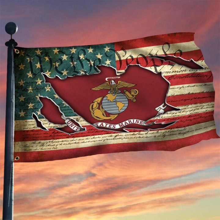 US Marine Corps Flag Inside We The People American Flag 4th Of July Decor US Marine Corps Flag Inside We The People American Flag 4th Of July Decor