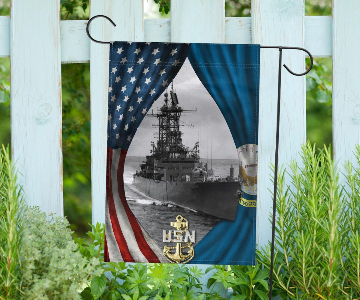 US Navy Flag And American Flag Patriotic Honor Navy Ship USN Decor Gift For Navy Sailors US Navy Flag And American Flag Patriotic Honor Navy Ship USN Decor Gift For Navy Sailors