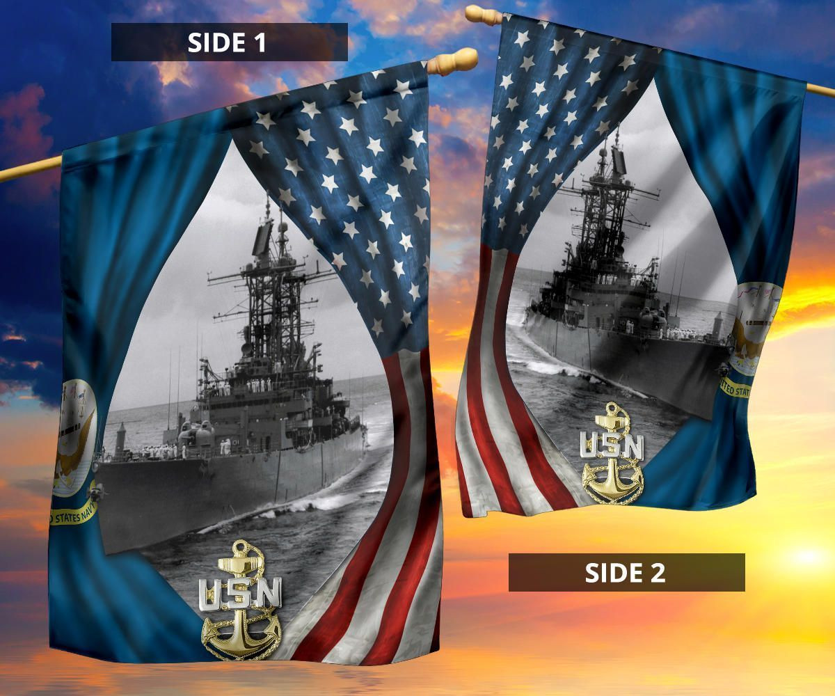 US Navy Flag And American Flag Patriotic Honor Navy Ship USN Decor Gift For Navy Sailors US Navy Flag And American Flag Patriotic Honor Navy Ship USN Decor Gift For Navy Sailors