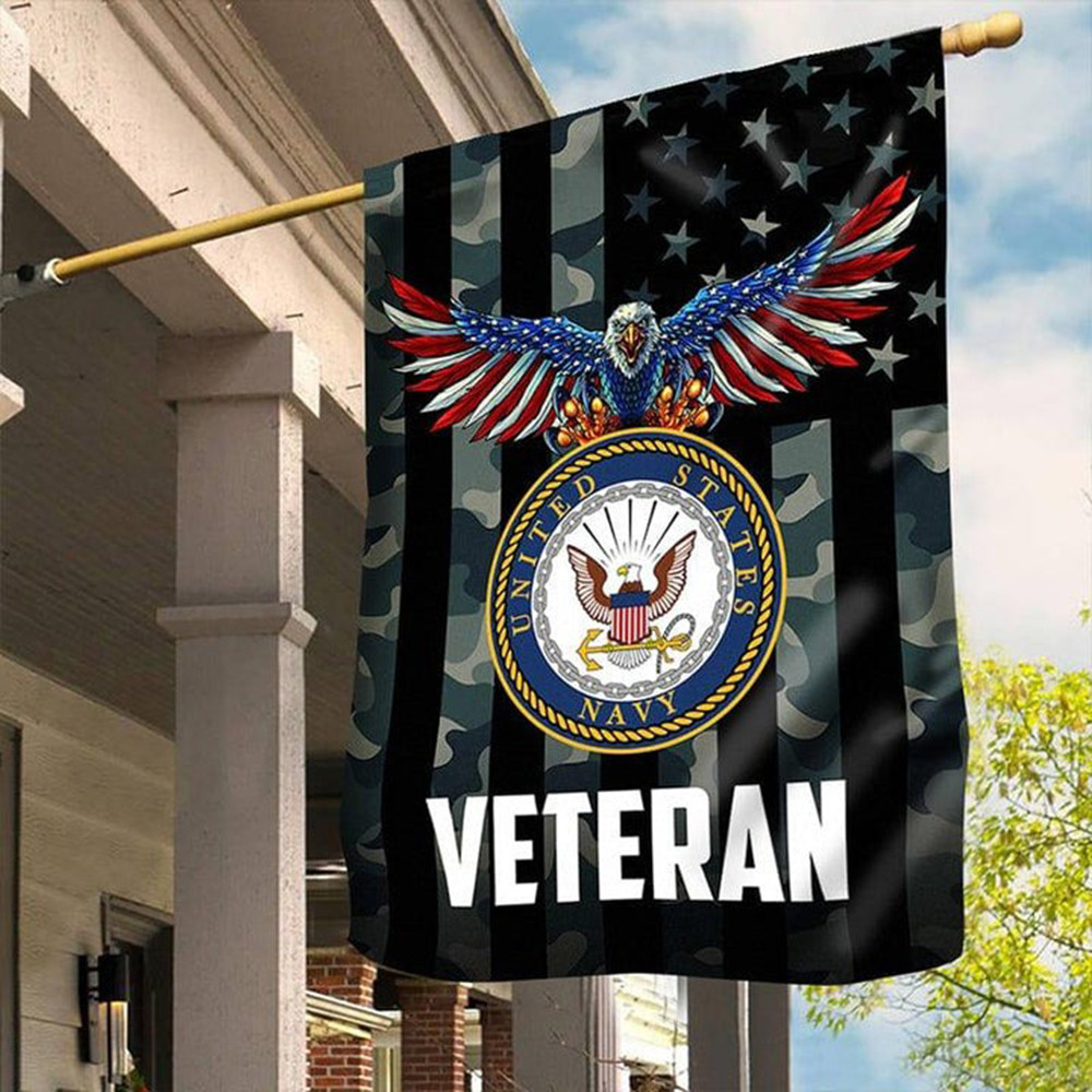 US Navy Veteran Flag Patriotic Eagle Camo American Flag USN Merch Navy Veteran Gifts US Navy Veteran Flag Patriotic Eagle Camo American Flag USN Merch Navy Veteran Gifts