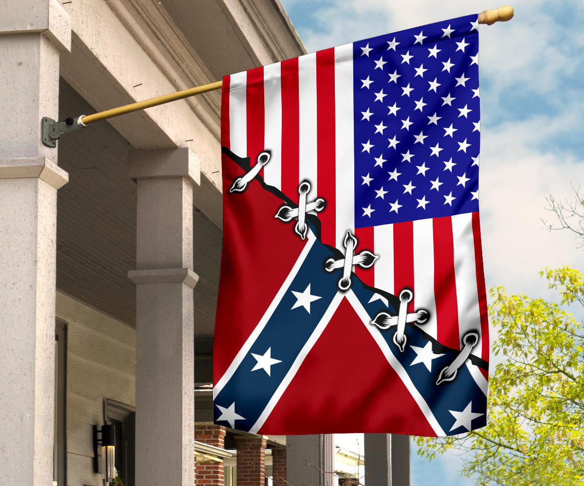 USA And Civil War Flag Civil War States Of America Flag Patriotic Merch Lawn Decor USA And Civil War Flag Civil War States Of America Flag Patriotic Merch Lawn Decor